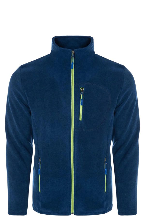 dewberry 24601 Dewberry 5 Pocket Outdoor Full Zipper Fleece Jacket-INDIGO-2