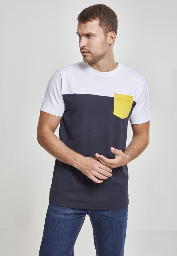 Urban Classics 3-Colored Pocket T-Shirt NVY/WHT/CHROMEYELLOW