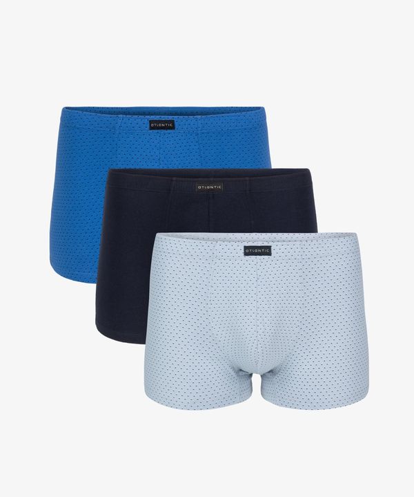 Atlantic 3-PACK Men's boxer shorts ATLANTIC blue/navy/gray