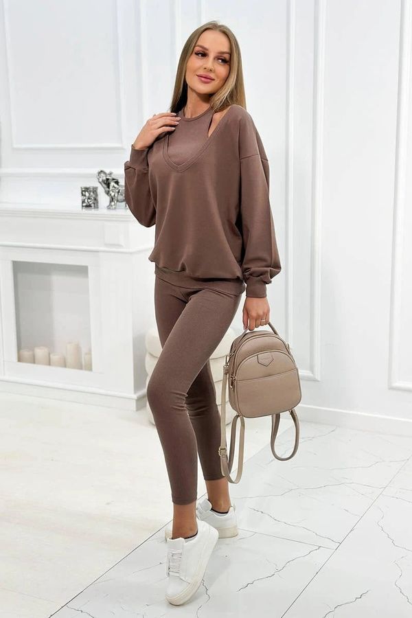 Kesi 3-piece set Sweatshirt + Top + Leggings Mocca