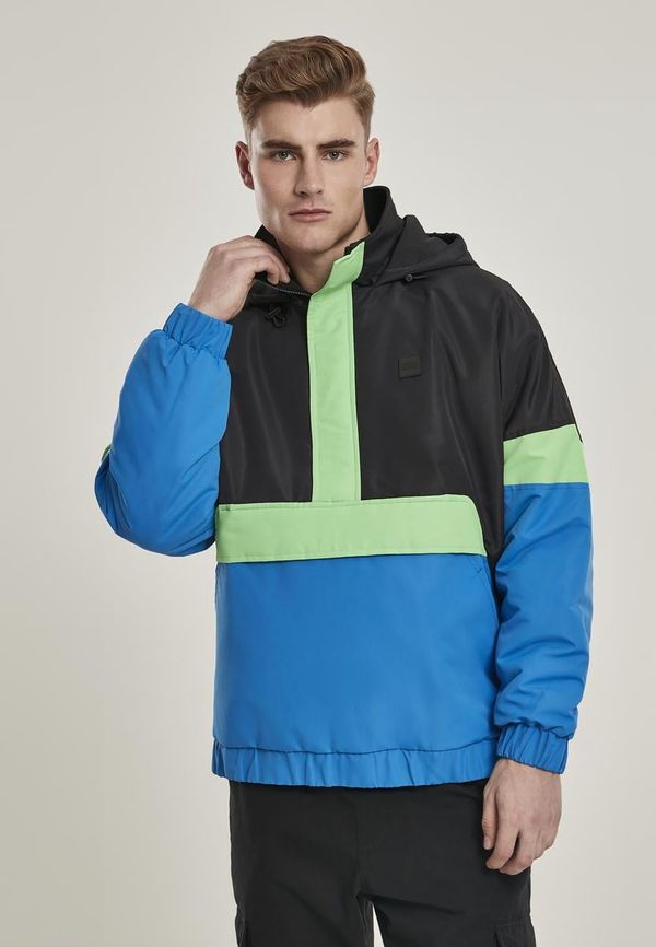 UC Men 3-Tone Neon Mix Pull Over Jacket Black/Cobalt Blue