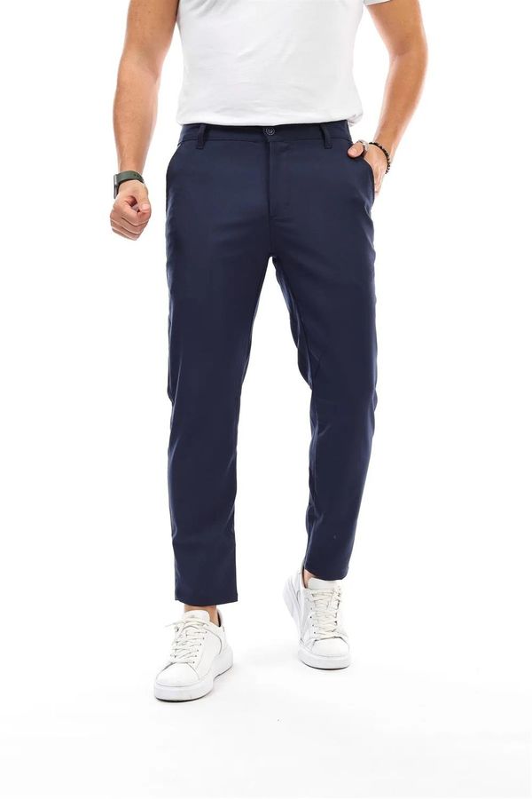 dewberry 34895 Dewberry Ids Lycra Mens Trousers-NAVY