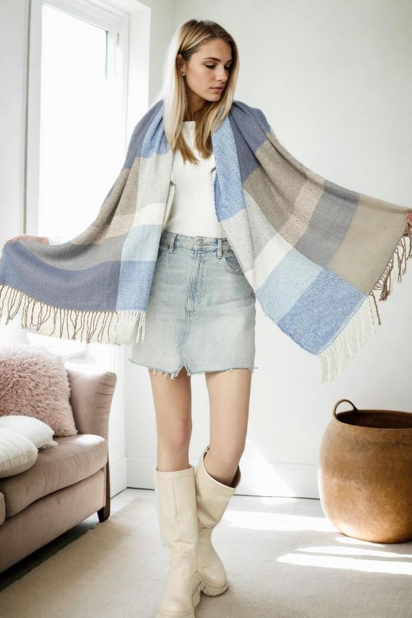 dewberry 38507 Dewberry Soft Textured Striped Women Shawl Scarf-SAKS