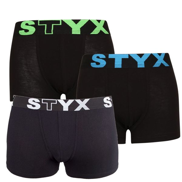 STYX 3PACK children's boxers Styx sports rubber black