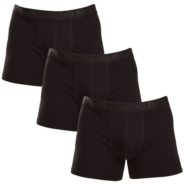 Pietro Filipi 3PACK Men's Boxer Shorts Pietro Filipi Black