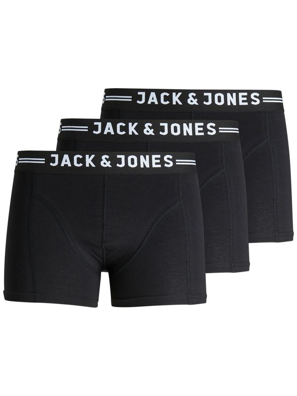 Jack & Jones 3PACK Mens Boxers Jack and Jones black