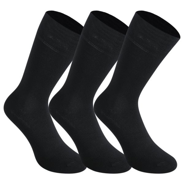 STYX 3PACK Styx high bamboo black socks