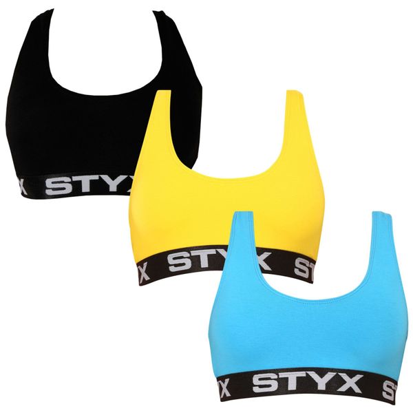 STYX 3PACK womens bra Styx sport multicolor