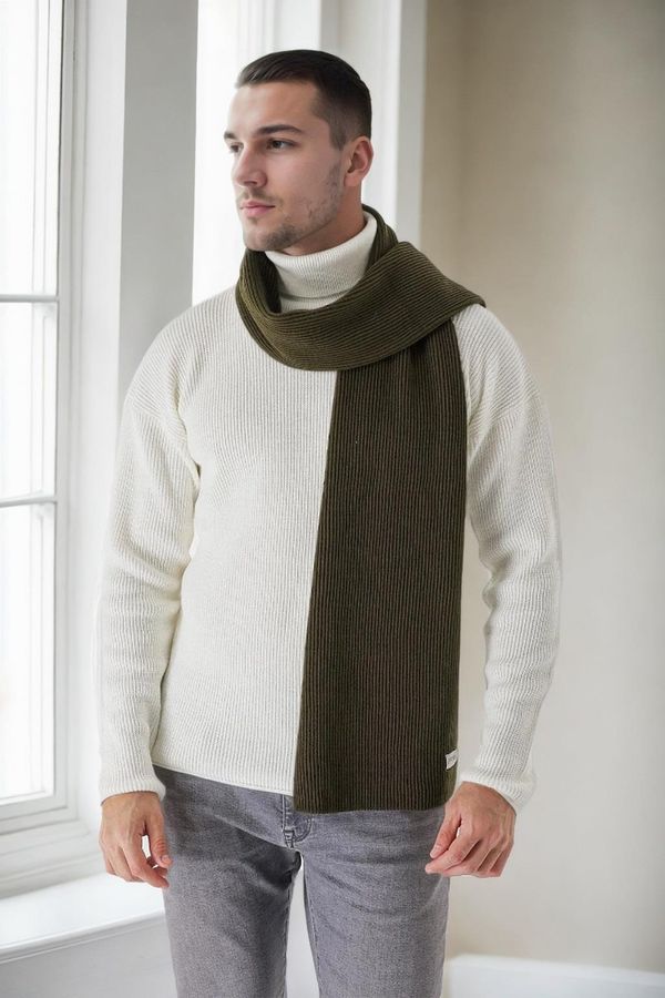 dewberry 49766 Dewberry Knitted Mens Scarf-Khaki