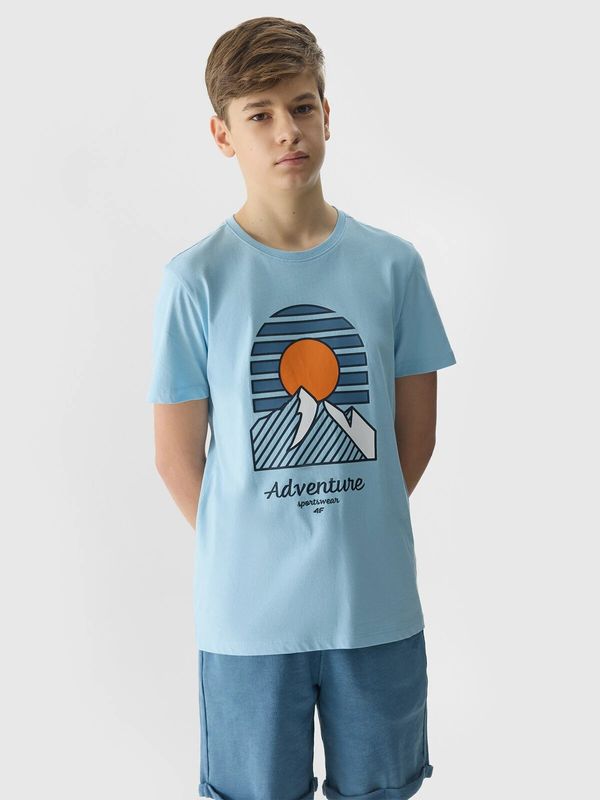 4F 4F Organic Cotton T-Shirt for Boys - Blue