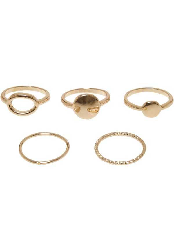 Urban Classics 5-Pack Rings - Gold Colors