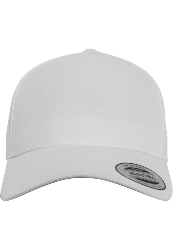 Flexfit 5-panel curved classic snapback white