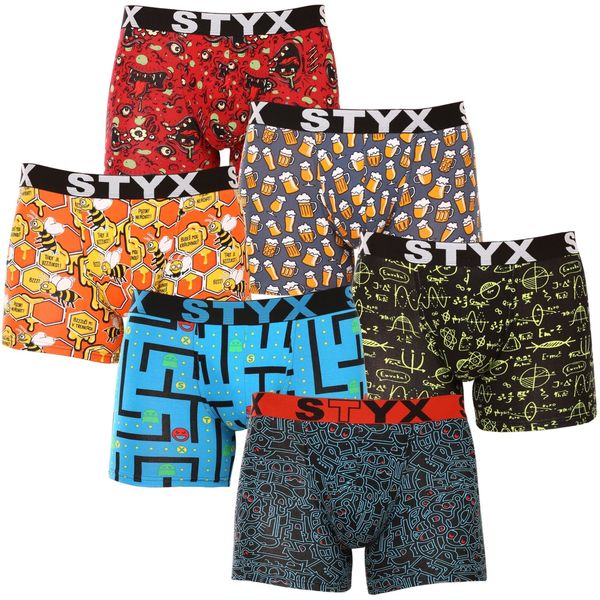 STYX 6PACK Mens Boxers Styx long art sports rubber multicolor