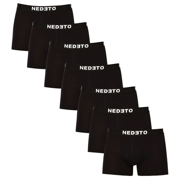 Nedeto 7PACK men's boxers Nedeto black