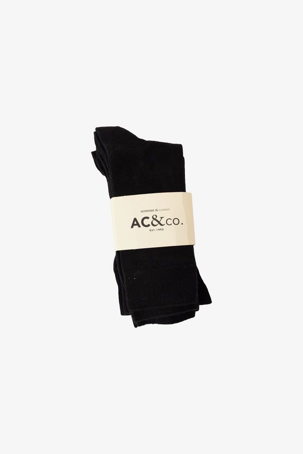 AC&Co / Altınyıldız Classics AC&Co / Altınyıldız Classics Men's Black Cotton 5-pack Socket Socks