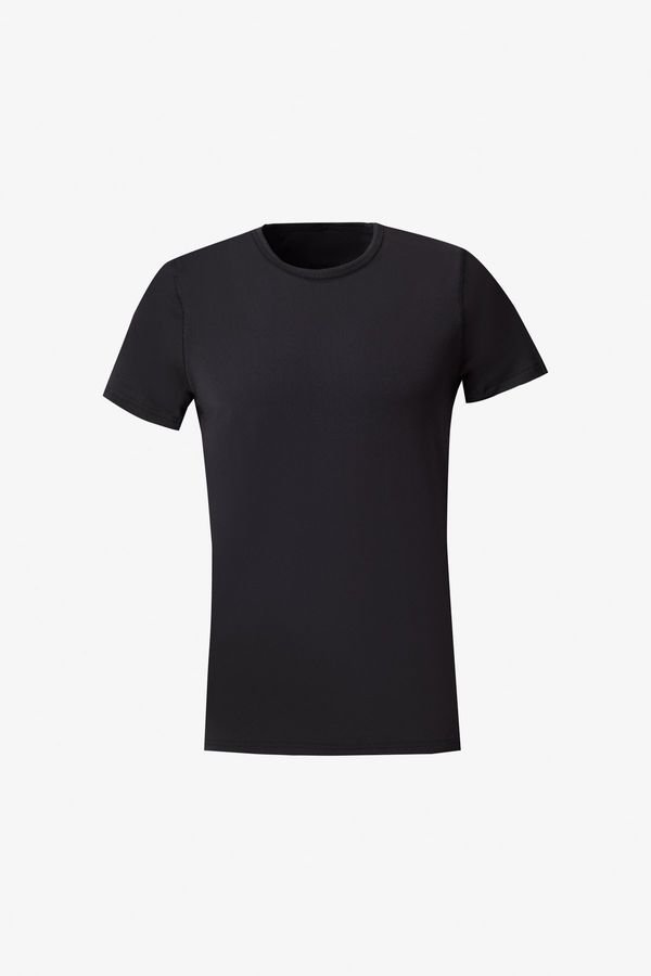 AC&Co / Altınyıldız Classics AC&Co / Altınyıldız Classics Men's Black Standard Fit Normal Cut Warmth Retaining Breathable Flexible Thermal Underwear T-Shirt