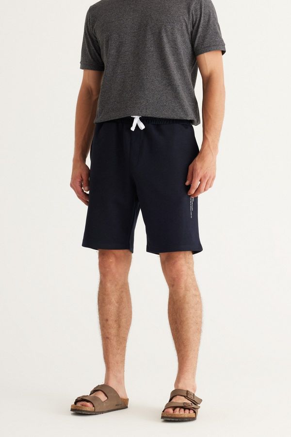 AC&Co / Altınyıldız Classics AC&Co / Altınyıldız Classics Men's Dark Gray Standard Fit Normal Fit Pocket Comfort Knitted Shorts