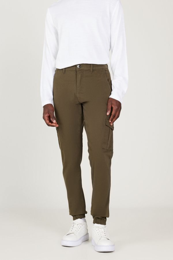 AC&Co / Altınyıldız Classics AC&Co / Altınyıldız Classics Men's Khaki Slim Fit Slim Fit Cargo Pocket Cotton Flexible Trousers