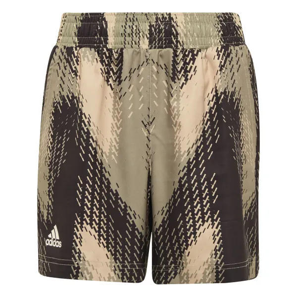 Adidas adidas Boys Printed Short Beige/Black/Olive Shorts 152 cm