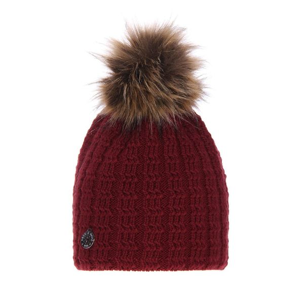 AGBO AGBO Girl's winter hat burgund Sally with pompom