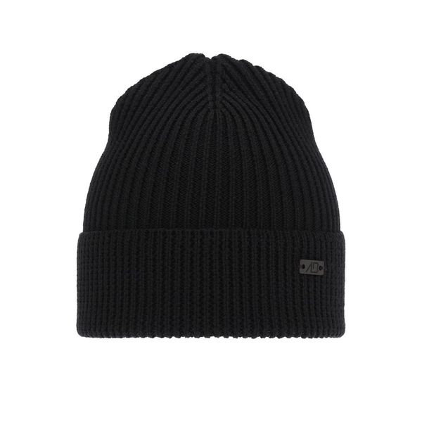 AGBO AGBO Men's winter hat black Owen 100% Extra Fine Merino Wool