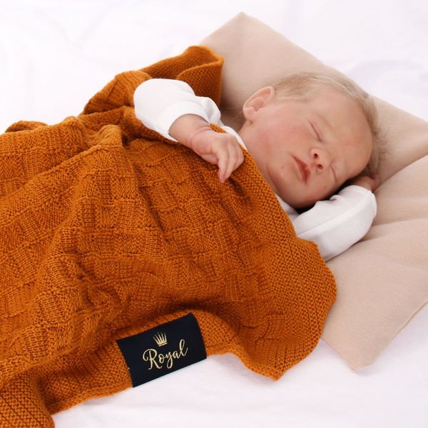 AGBO AGBO Wool baby blanket mustard Elf