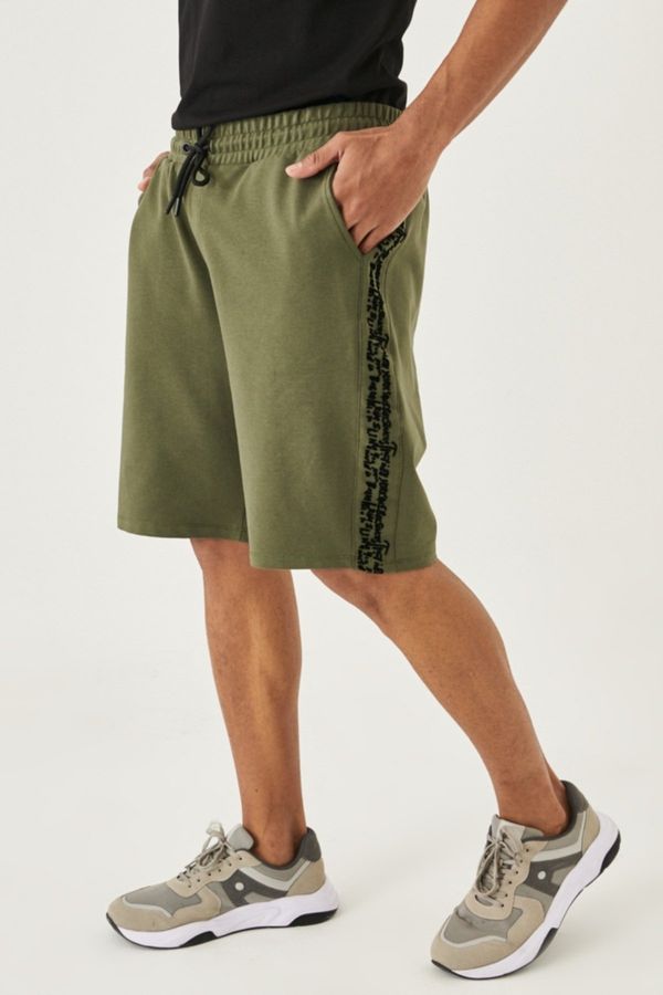 ALTINYILDIZ CLASSICS ALTINYILDIZ CLASSICS Men's Khaki Standard Fit Normal Cut Casual Knitted Shorts.