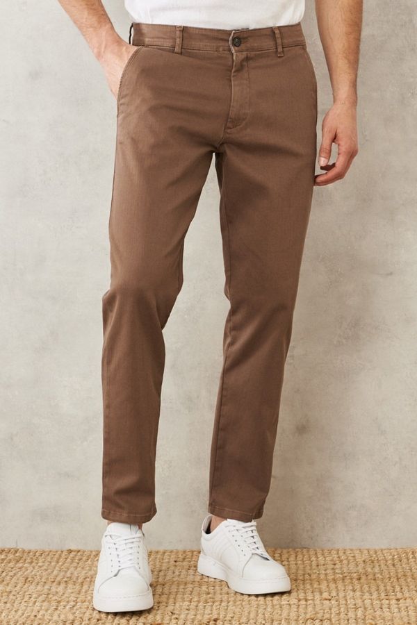 ALTINYILDIZ CLASSICS ALTINYILDIZ CLASSICS Men's Mink Comfort Fit 360 Degree Flexibility in All Directions Side Pocket Trousers.