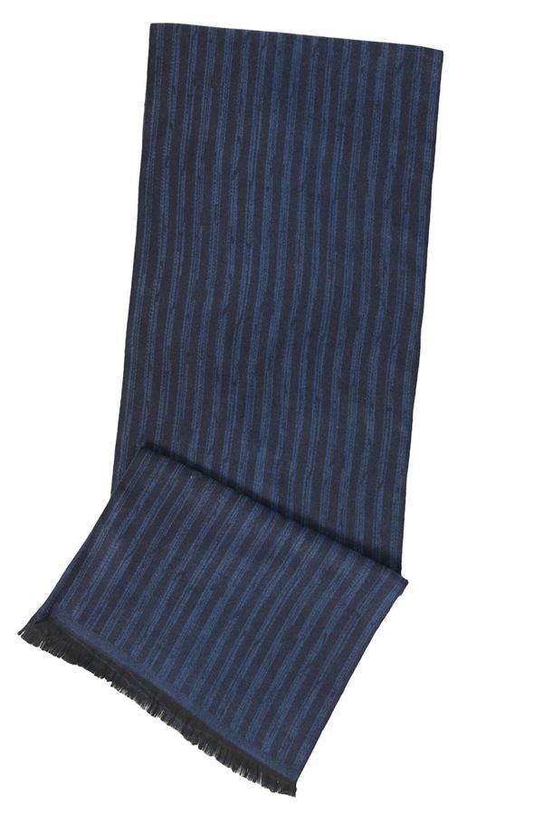 ALTINYILDIZ CLASSICS ALTINYILDIZ CLASSICS Men's Navy Blue-Blue Patterned Knitted Scarf