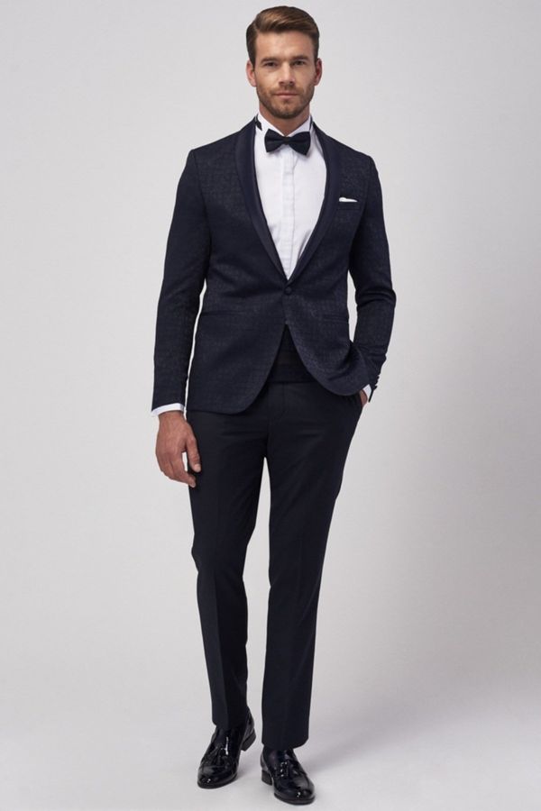 ALTINYILDIZ CLASSICS ALTINYILDIZ CLASSICS Men's Slim Fit Slim Fit Patterned Tuxedo Tuxedo.