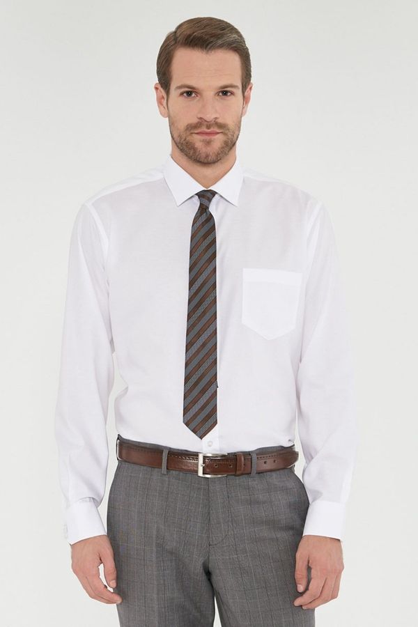 ALTINYILDIZ CLASSICS ALTINYILDIZ CLASSICS Men's White Non-iron Regular Fit Comfortable Cut Shirt
