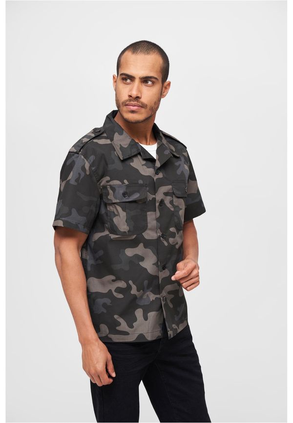 Brandit American Ripstop Short Sleeve Shirt Dark Camo