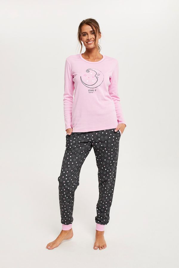 Italian Fashion Antilia women's pyjamas, long sleeves, long legs - pink/print