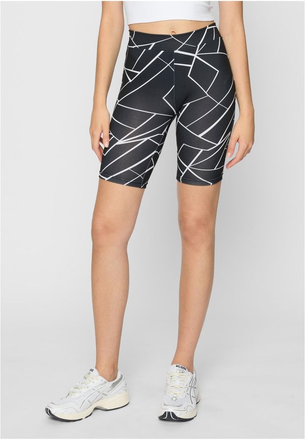 Urban Classics AOP Women's Cycle Shorts 2-Pack geometric black+black