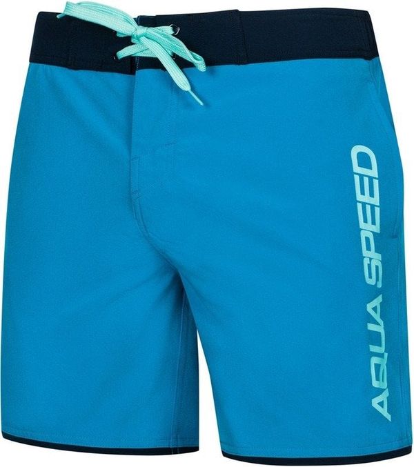 AQUA SPEED AQUA SPEED Man's Swimming Shorts Evan Navy Blue/Blue Pattern 42