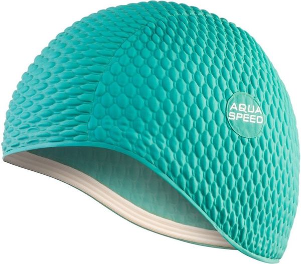 AQUA SPEED AQUA SPEED Woman's Swimming Cap Bombastic Marine Green Pattern 04