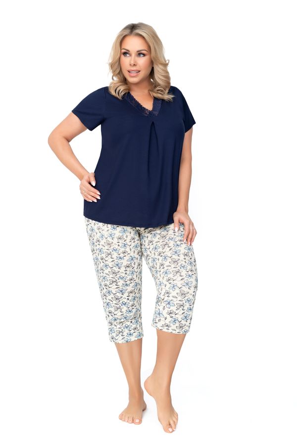 Donna Aria Pyjamas Plus Dark Blue Navy