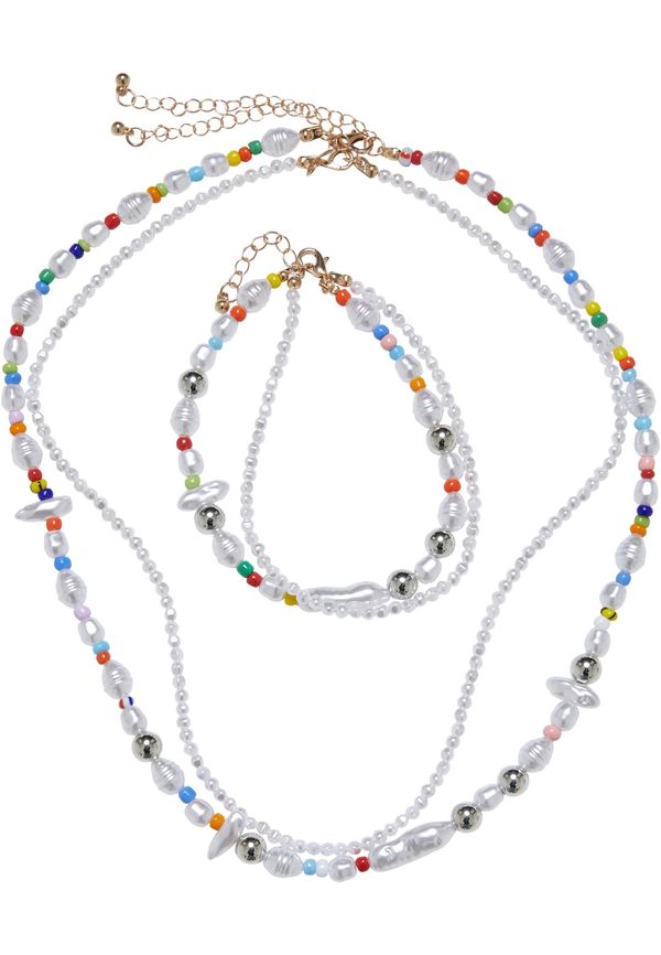Urban Classics Accessoires Assorted Pearlescent Layering Necklace and Ankle Set Multicolored