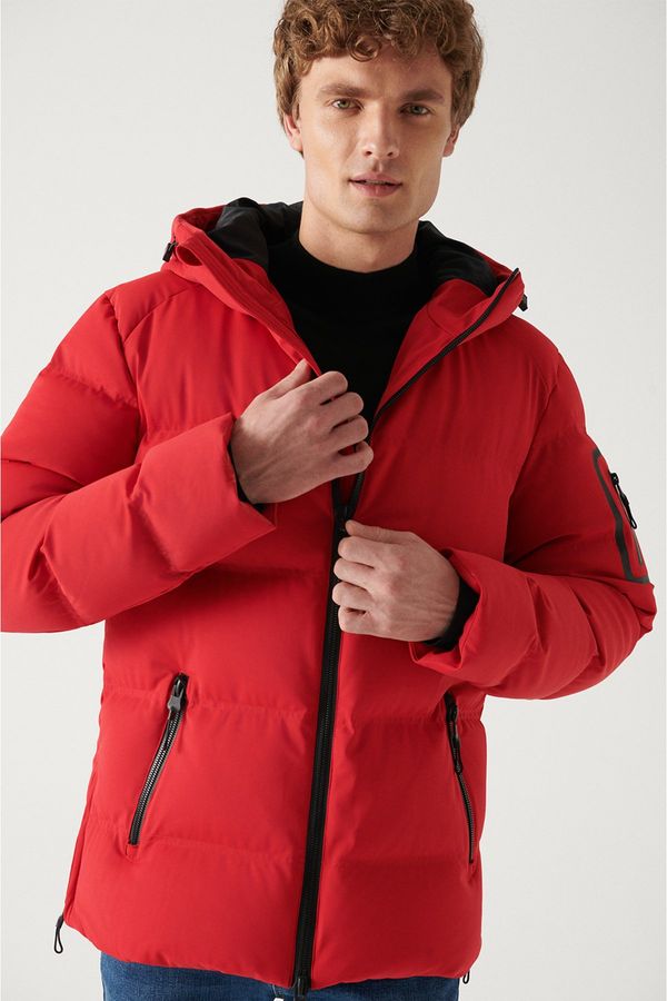 Avva Avva Men's Red Thermal Water Repellent Windproof Puffer Jacket