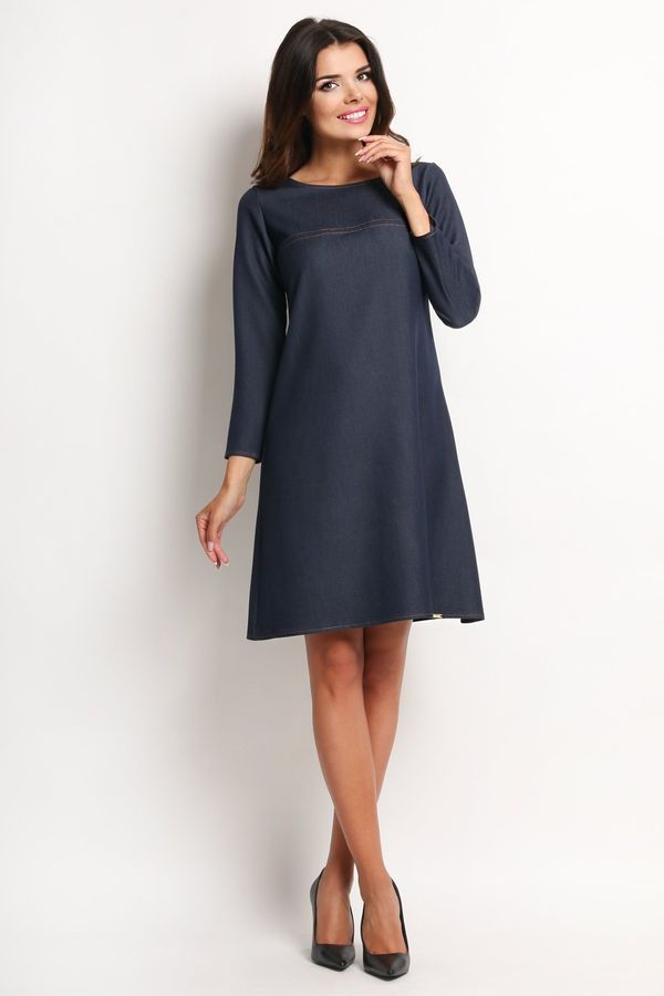 Awama Awama Woman's Dress A114 Navy Blue