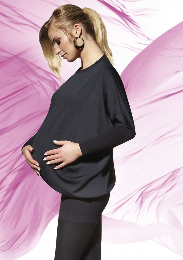 Bas Bleu Bas Bleu EMI maternity tunic black made of elastic fabric