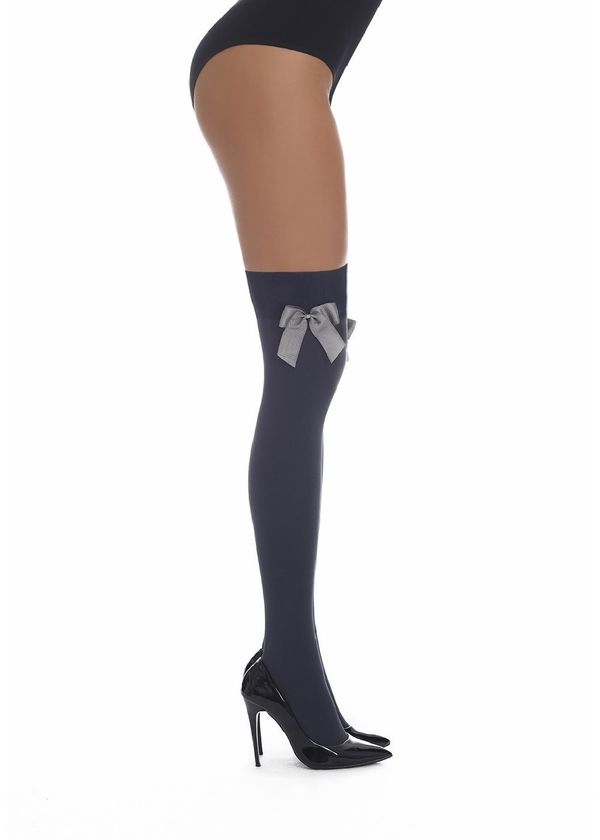 Bas Bleu Bas Bleu Knee socks with decorative bow CAMEO 80 DEN