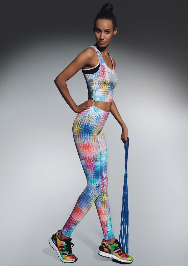 Bas Bleu Bas Bleu Sports leggings TESSERA 90 modeling with colorful print