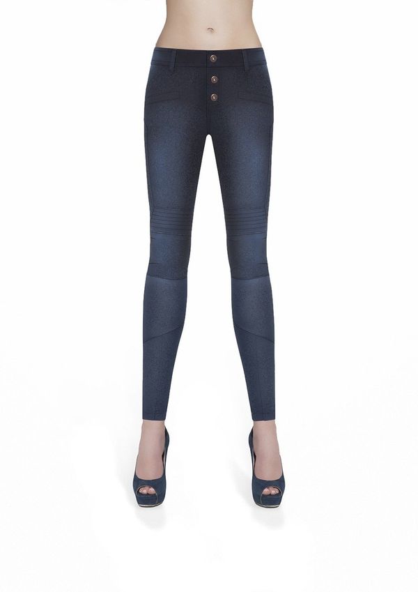 Bas Bleu Bas Bleu Women's AVRIL denim trousers hand-wiped with stitching