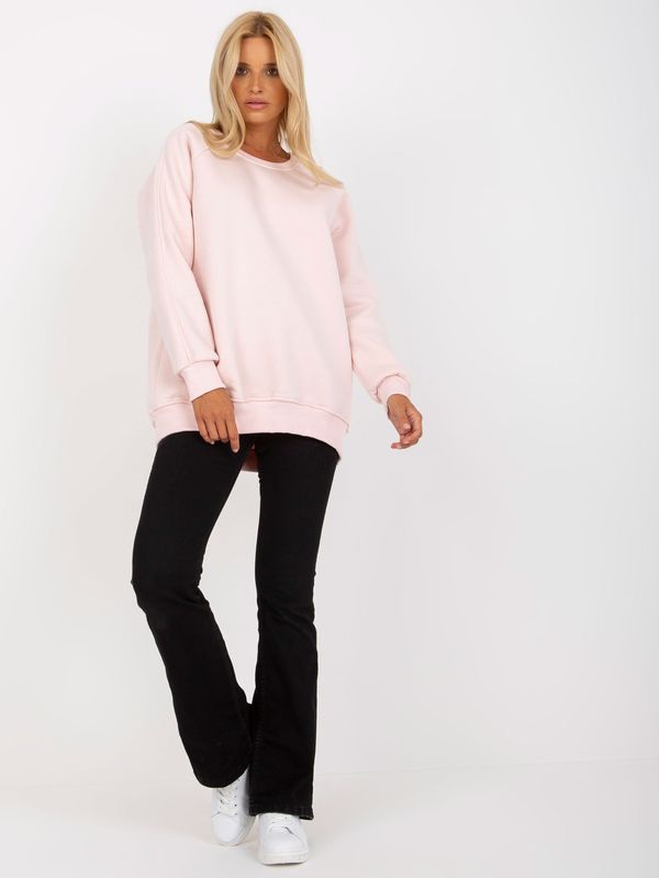 Fashionhunters Basic light pink hoodie