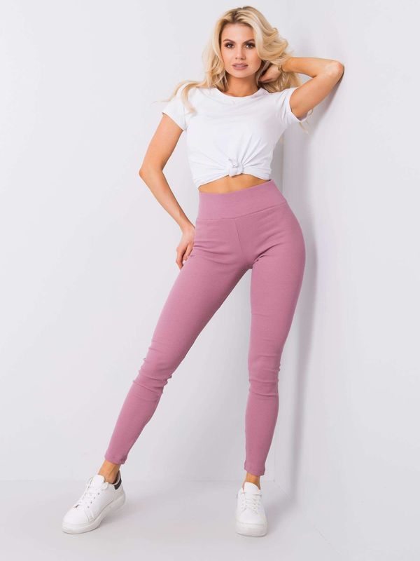 Fashionhunters Basic powder pink leggings