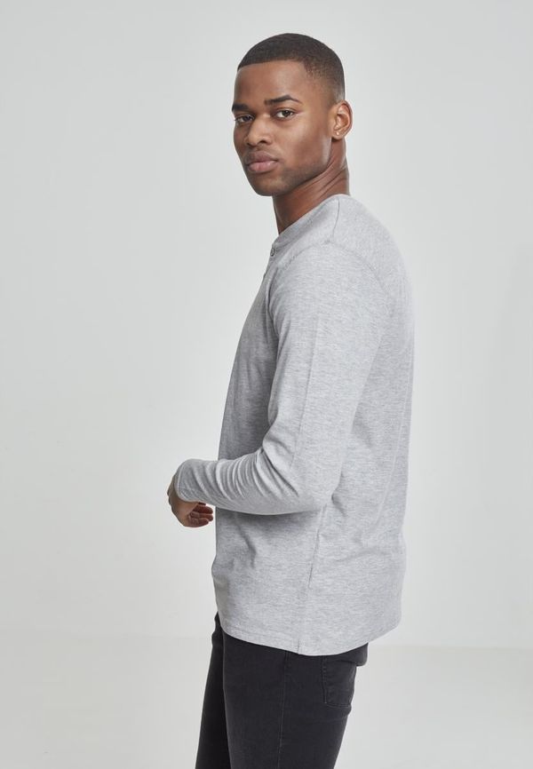 UC Men Basic T-shirt Henley L/S grey