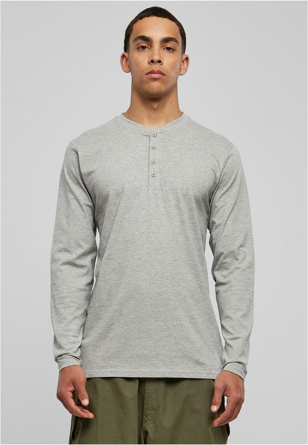 Urban Classics Basic T-shirt Henley L/S grey