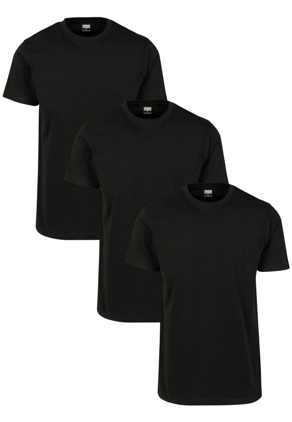 Urban Classics Basic T-shirt of 3 pieces black/black/black