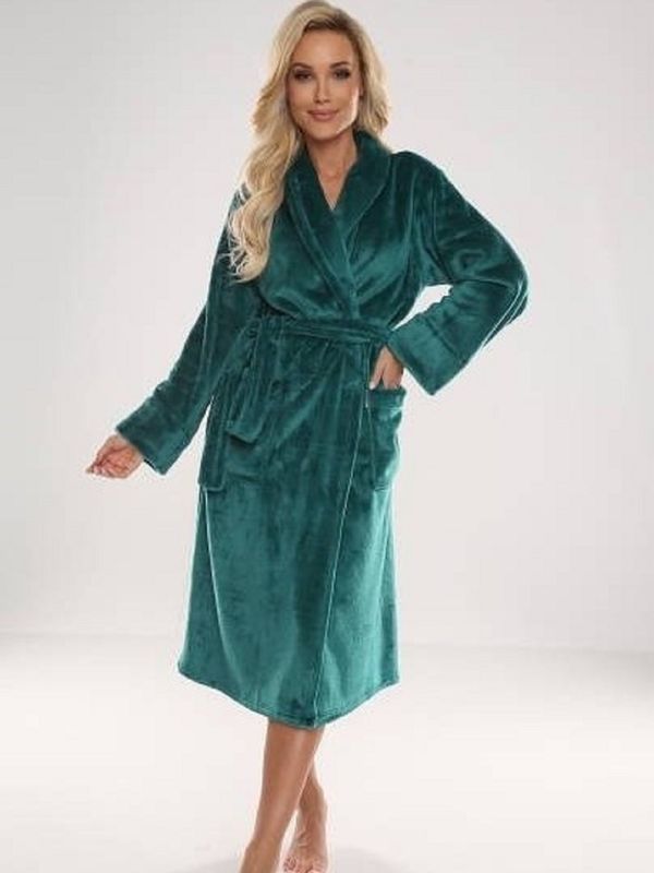 De Lafense Bathrobe De Lafense 628 Abigail long M-2XL women's green 033